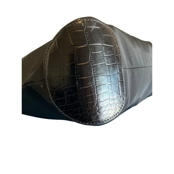 RL RALPH LAUREN Black Nylon Hobo Tote Bag - Picture 12 of 14